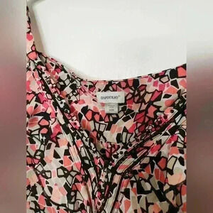 Plus size, Ruffle and black sequin detail on this cute tank from Avenue EUC #18
